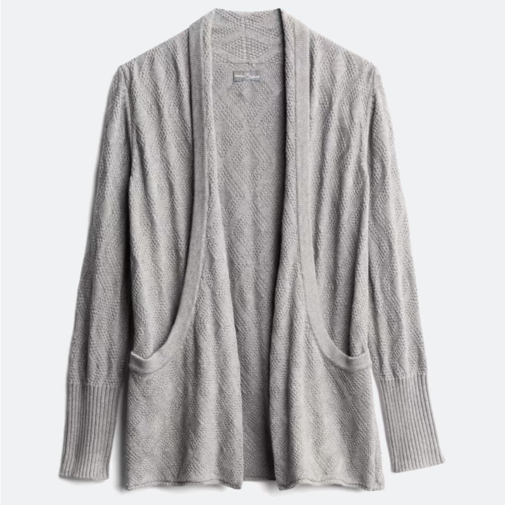 Market & Spruce grey J pocket cardigan, size medium